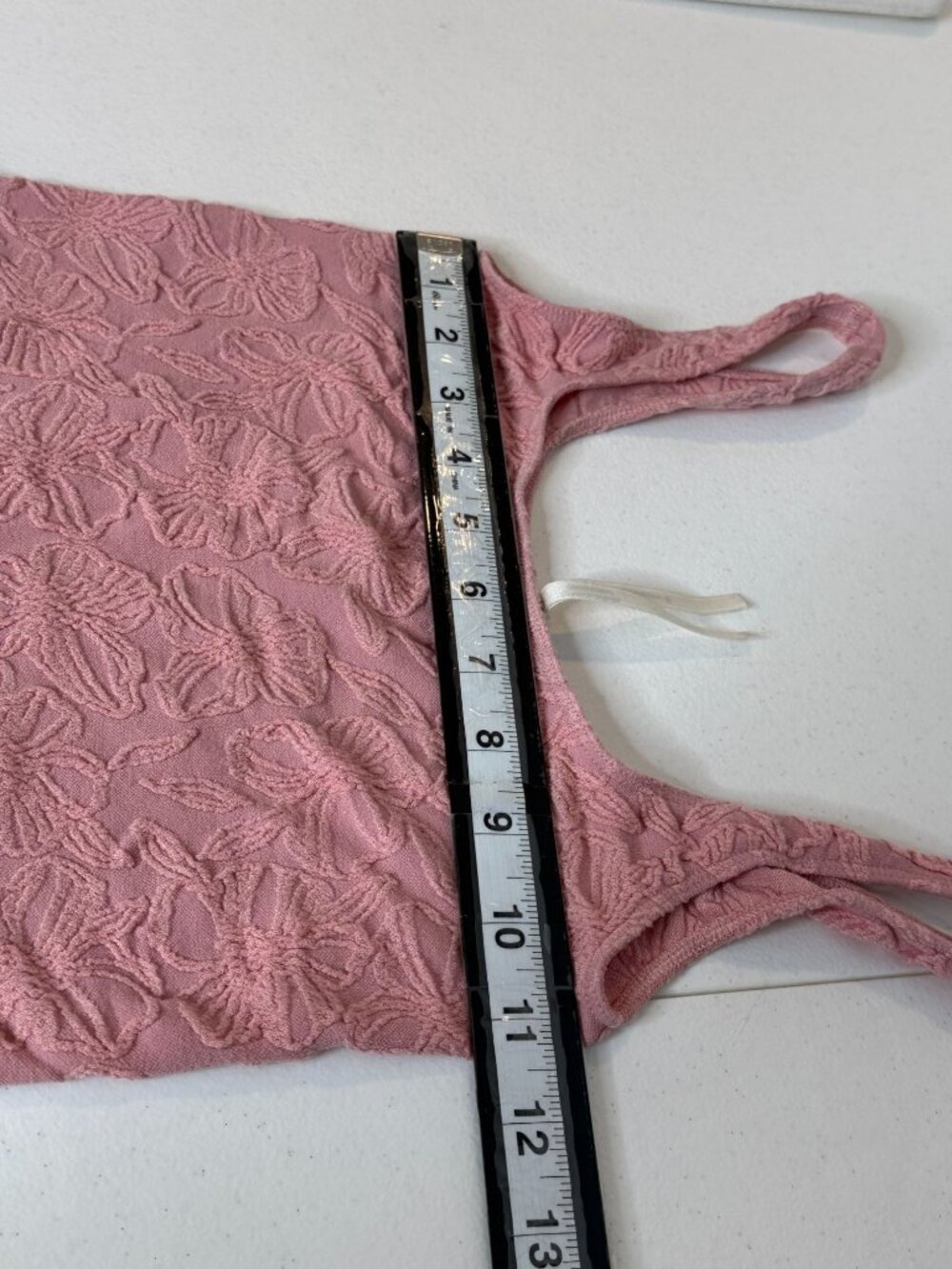 Anthropologie S/M Dusty Rose Textured Floral Tank Top Romantic Feminine - Picture 8 of 8